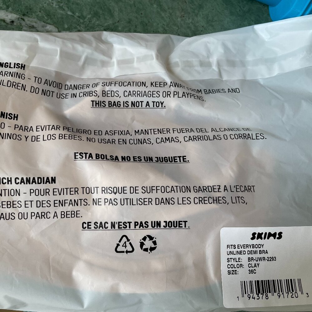 New, In Bag: Unlined SKIMS Demi-Bra